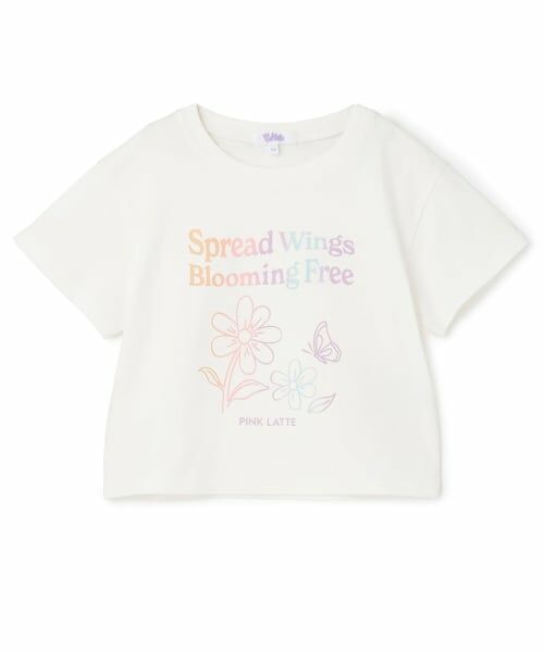 PINK-latte / ピンク ラテ Tシャツ | 【別注】フラワーグラデプリントTシャツ（オフ ホワイト）