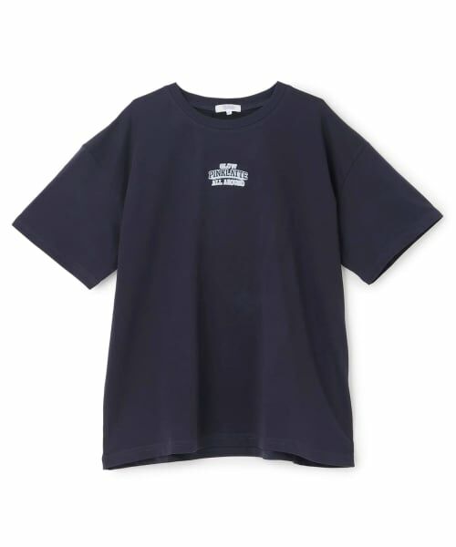PINK-latte / ピンク ラテ Tシャツ | 【別注】バックプリントビッグTシャツ（紺）