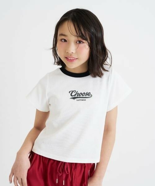 PINK-latte / ピンク ラテ Tシャツ | 【デイリープライス】アソート柄半袖テレコトップス | 詳細12