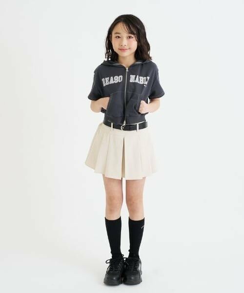 PINK-latte / ピンク ラテ パーカー | ダブルZIPミニウラケ半袖パーカー | 詳細15