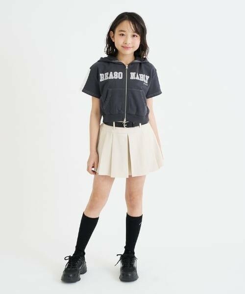 PINK-latte / ピンク ラテ パーカー | ダブルZIPミニウラケ半袖パーカー | 詳細16