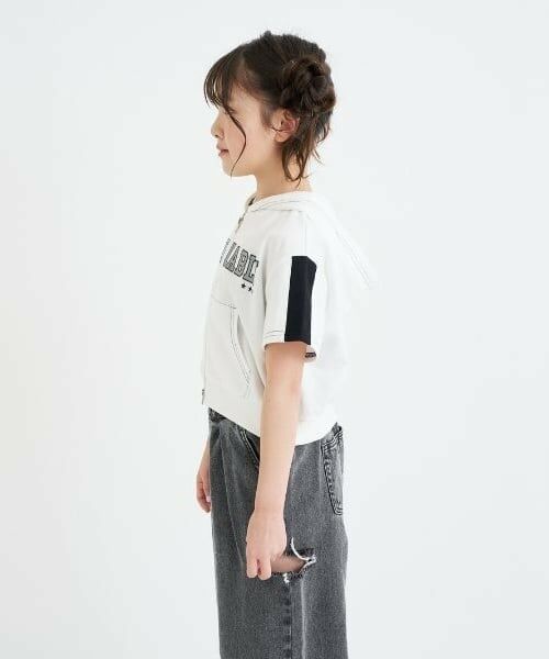 PINK-latte / ピンク ラテ パーカー | ダブルZIPミニウラケ半袖パーカー | 詳細18