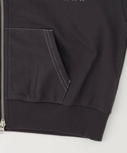 PINK-latte / ピンク ラテ パーカー | ダブルZIPミニウラケ半袖パーカー | 詳細4