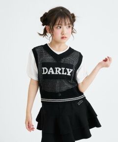 PINK-latte / ピンク ラテ ニット・セーター | 【洗える】メッシュニットベスト＋半袖Tシャツ