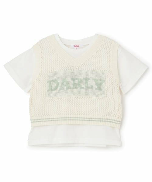 PINK-latte / ピンク ラテ ニット・セーター | 【洗える】メッシュニットベスト＋半袖Tシャツ | 詳細13