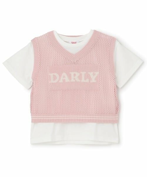 PINK-latte / ピンク ラテ ニット・セーター | 【洗える】メッシュニットベスト＋半袖Tシャツ | 詳細14
