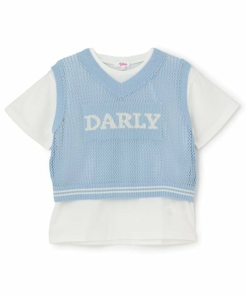 PINK-latte / ピンク ラテ ニット・セーター | 【洗える】メッシュニットベスト＋半袖Tシャツ | 詳細15