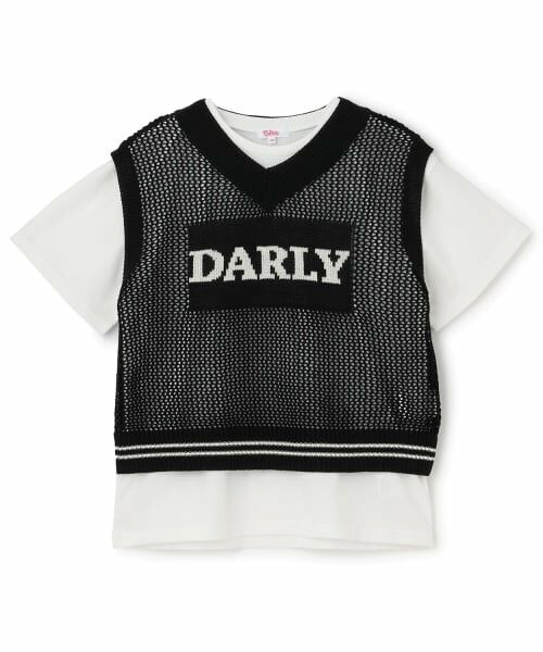 PINK-latte / ピンク ラテ ニット・セーター | 【洗える】メッシュニットベスト＋半袖Tシャツ | 詳細16