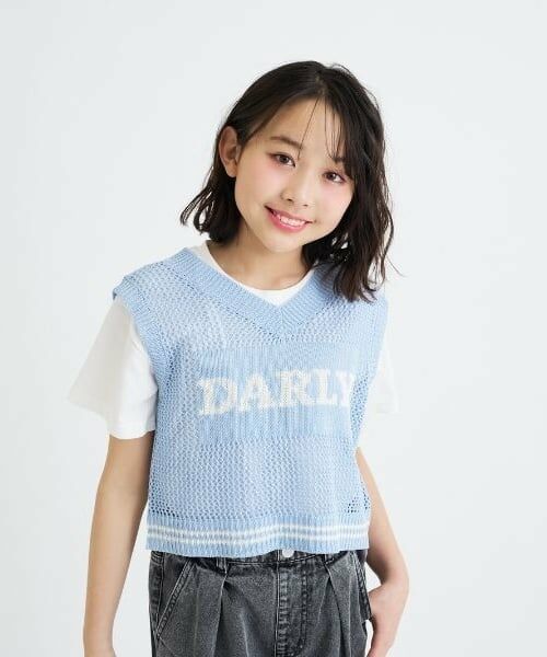 PINK-latte / ピンク ラテ ニット・セーター | 【洗える】メッシュニットベスト＋半袖Tシャツ | 詳細28