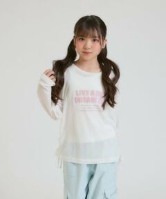 PINK-latte / ピンク ラテ Tシャツ | 【セットアイテム】シアードロストトップス＋タンクトップ