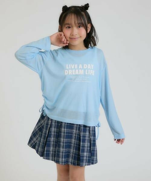 PINK-latte / ピンク ラテ Tシャツ | 【セットアイテム】シアードロストトップス＋タンクトップ（サックス）