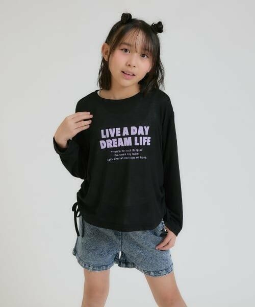 PINK-latte / ピンク ラテ Tシャツ | 【セットアイテム】シアードロストトップス＋タンクトップ（黒）