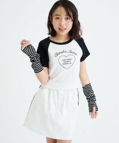 PINK-latte / ピンク ラテ Tシャツ | アームウォーマーつき半袖トップス