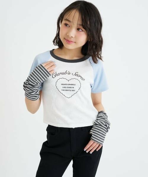 PINK-latte / ピンク ラテ Tシャツ | アームウォーマーつき半袖トップス | 詳細18