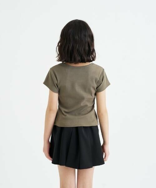 PINK-latte / ピンク ラテ Tシャツ | テレコレースアップ半袖トップス | 詳細24