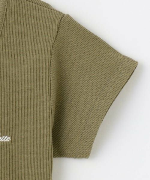 PINK-latte / ピンク ラテ Tシャツ | テレコレースアップ半袖トップス | 詳細3