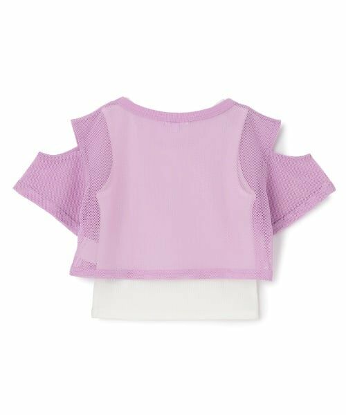 PINK-latte / ピンク ラテ Tシャツ | 【セットアイテム】肩あきメッシュ半袖T＋タンクセット | 詳細1