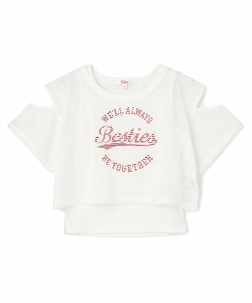 PINK-latte / ピンク ラテ Tシャツ | 【セットアイテム】肩あきメッシュ半袖T＋タンクセット | 詳細10