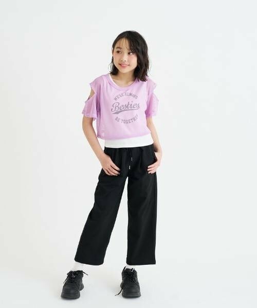 PINK-latte / ピンク ラテ Tシャツ | 【セットアイテム】肩あきメッシュ半袖T＋タンクセット | 詳細11