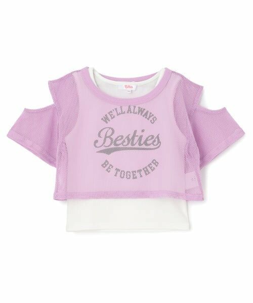 PINK-latte / ピンク ラテ Tシャツ | 【セットアイテム】肩あきメッシュ半袖T＋タンクセット | 詳細12