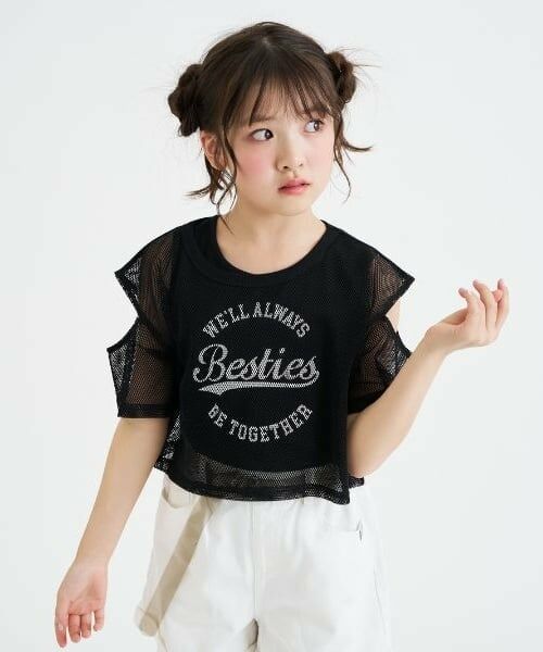 PINK-latte / ピンク ラテ Tシャツ | 【セットアイテム】肩あきメッシュ半袖T＋タンクセット | 詳細17