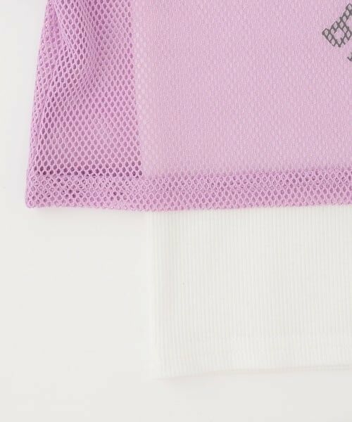 PINK-latte / ピンク ラテ Tシャツ | 【セットアイテム】肩あきメッシュ半袖T＋タンクセット | 詳細5