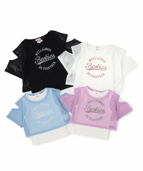 PINK-latte / ピンク ラテ Tシャツ | 【セットアイテム】肩あきメッシュ半袖T＋タンクセット | 詳細9