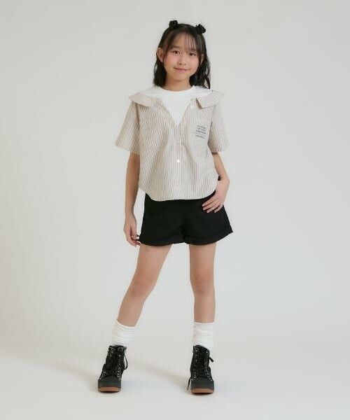 PINK-latte / ピンク ラテ Tシャツ | シャツドッキング半袖プルオーバー | 詳細10