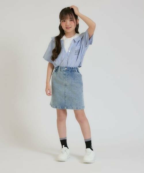 PINK-latte / ピンク ラテ Tシャツ | シャツドッキング半袖プルオーバー | 詳細13