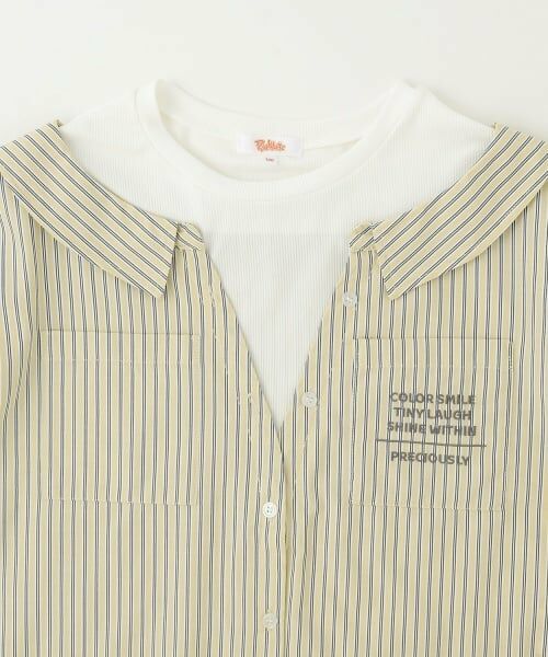 PINK-latte / ピンク ラテ Tシャツ | シャツドッキング半袖プルオーバー | 詳細2