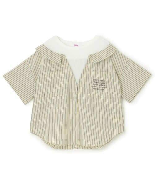 PINK-latte / ピンク ラテ Tシャツ | シャツドッキング半袖プルオーバー | 詳細8