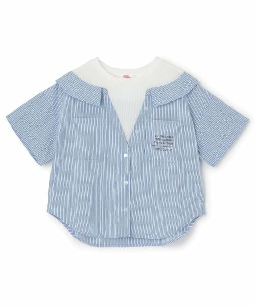 PINK-latte / ピンク ラテ Tシャツ | シャツドッキング半袖プルオーバー | 詳細9