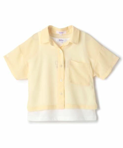 PINK-latte / ピンク ラテ シャツ・ブラウス | 【別注】シアーシャツ＋タンクセット（レモン イエロー）