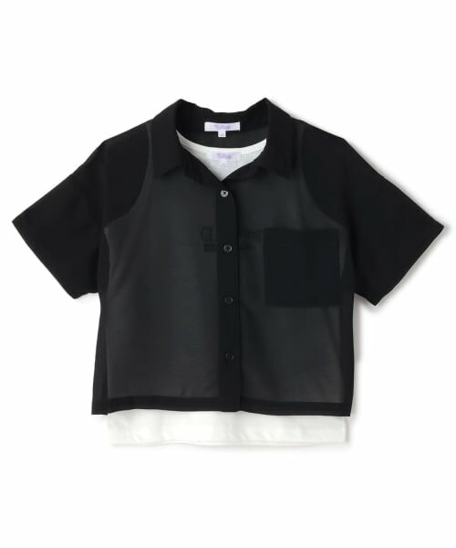 PINK-latte / ピンク ラテ シャツ・ブラウス | 【別注】シアーシャツ＋タンクセット（黒）