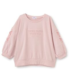 PINK-latte / ピンク ラテ スウェット | 【別注】エンボス7分丈プルオーバー