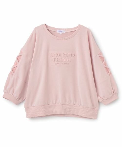 PINK-latte / ピンク ラテ スウェット | 【別注】エンボス7分丈プルオーバー（ピンク）