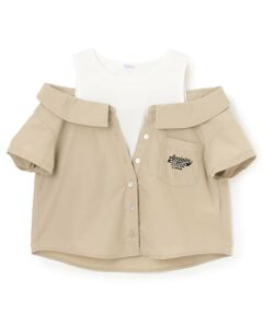 PINK-latte / ピンク ラテ シャツ・ブラウス | 【別注】肩あきシャツドッキングトップス