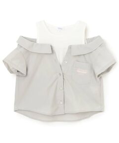 PINK-latte / ピンク ラテ シャツ・ブラウス | 【別注】肩あきシャツドッキングトップス