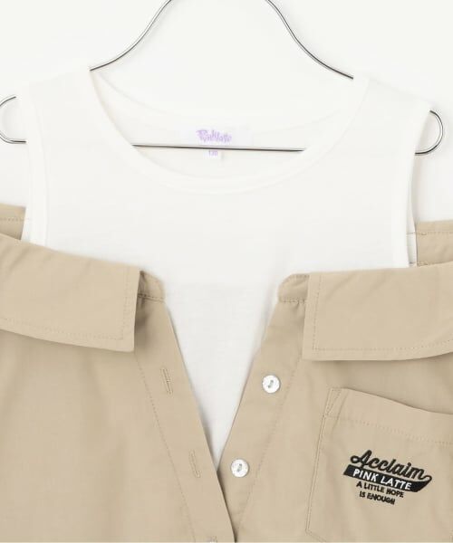 PINK-latte / ピンク ラテ シャツ・ブラウス | 【別注】肩あきシャツドッキングトップス | 詳細2