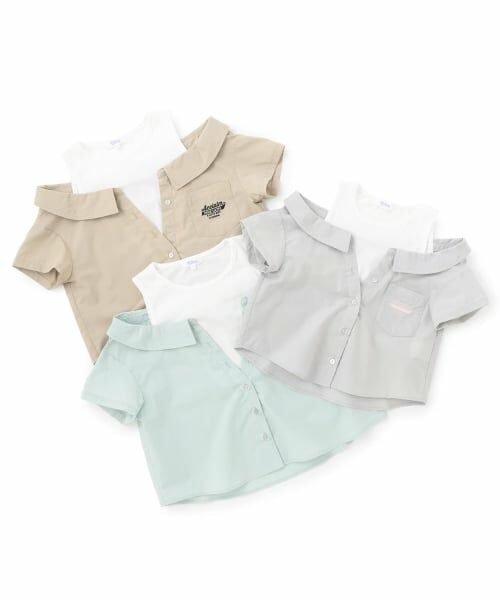 PINK-latte / ピンク ラテ シャツ・ブラウス | 【別注】肩あきシャツドッキングトップス | 詳細8