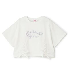 PINK-latte / ピンク ラテ Tシャツ | アソート柄レースアップ半袖Tシャツ