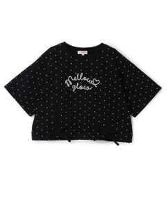 PINK-latte / ピンク ラテ Tシャツ | アソート柄レースアップ半袖Tシャツ