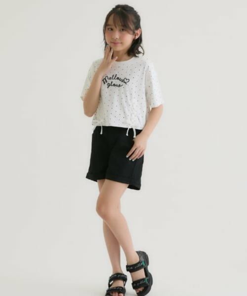 PINK-latte / ピンク ラテ Tシャツ | アソート柄レースアップ半袖Tシャツ | 詳細13