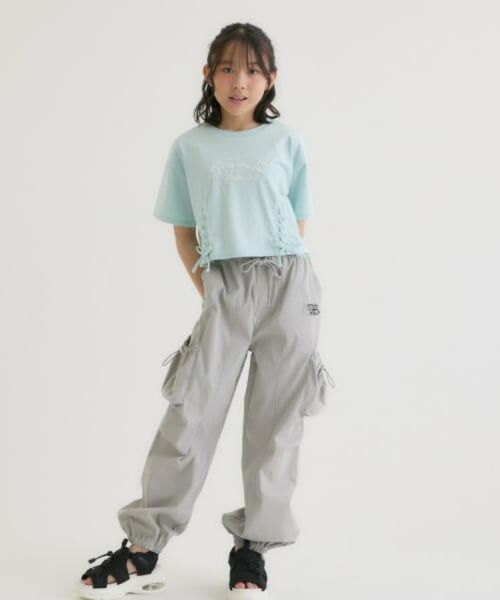 PINK-latte / ピンク ラテ Tシャツ | アソート柄レースアップ半袖Tシャツ | 詳細19
