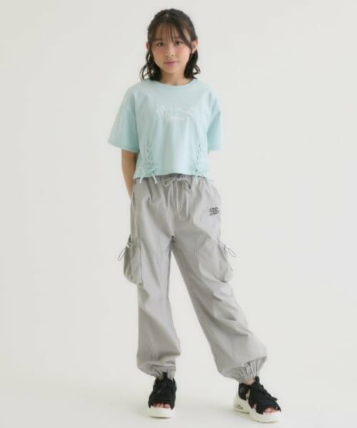 PINK-latte / ピンク ラテ Tシャツ | アソート柄レースアップ半袖Tシャツ | 詳細20