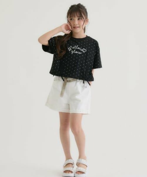 PINK-latte / ピンク ラテ Tシャツ | アソート柄レースアップ半袖Tシャツ | 詳細26