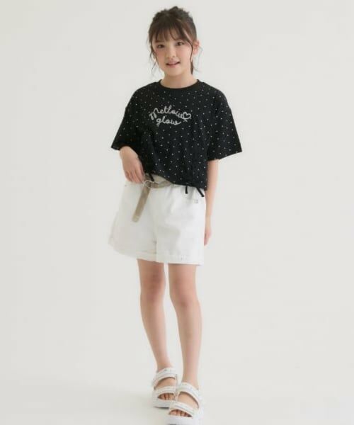 PINK-latte / ピンク ラテ Tシャツ | アソート柄レースアップ半袖Tシャツ | 詳細27