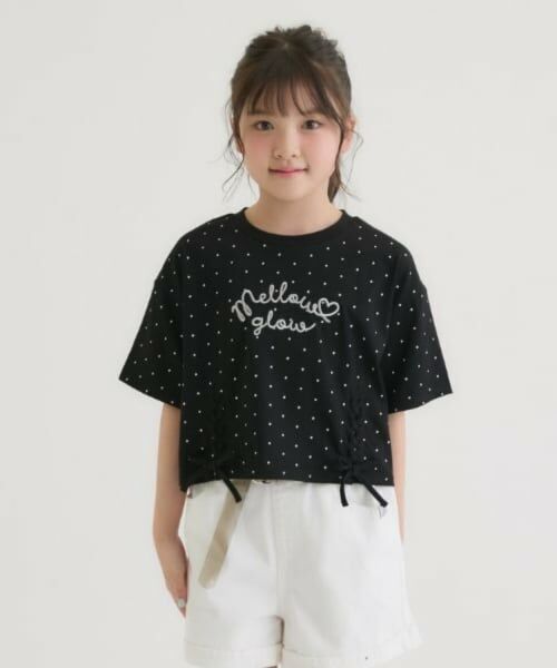 PINK-latte / ピンク ラテ Tシャツ | アソート柄レースアップ半袖Tシャツ | 詳細29