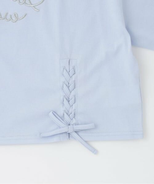 PINK-latte / ピンク ラテ Tシャツ | アソート柄レースアップ半袖Tシャツ | 詳細4