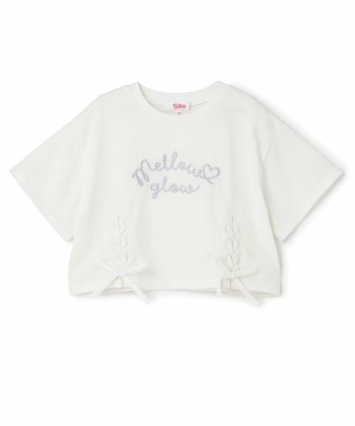 PINK-latte / ピンク ラテ Tシャツ | アソート柄レースアップ半袖Tシャツ | 詳細8